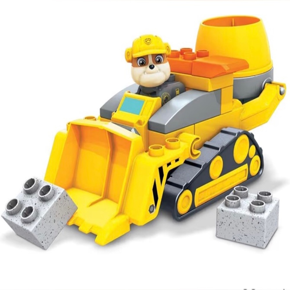Paw Patrol Mega Bloks Rubble’s City Construction Truck Mattel. Complete